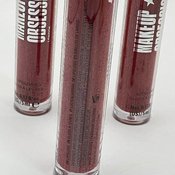 MAKEUP OBSESSION Lip Gloss Set 3x5ml Shimmer Gloss À Lèvres UK Brand New 3pack - Picture 4 of 6